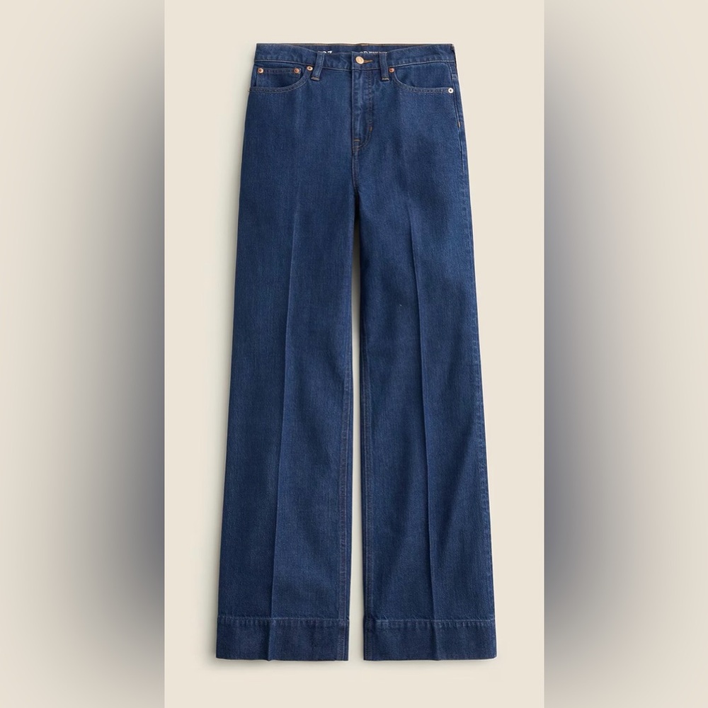 J. Crew Indigo Wide Leg Jeans
